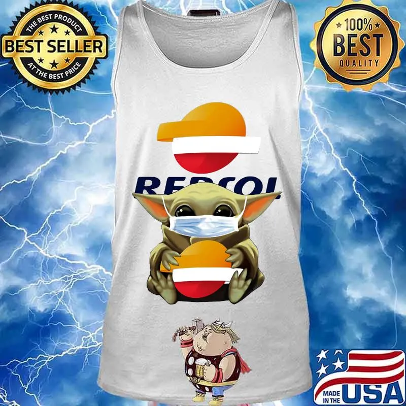 Star wars baby yoda mask hug repsol s Tank top