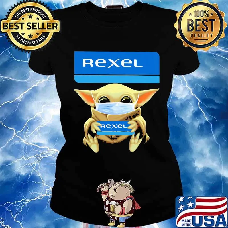 Star wars baby yoda mask hug rexel s Ladies tee