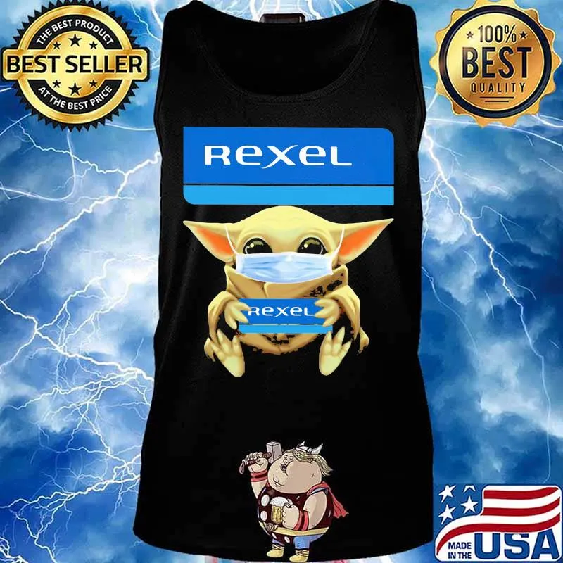 Star wars baby yoda mask hug rexel s Tank top