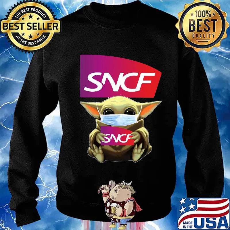 Star wars baby yoda mask hug sncf s Sweater