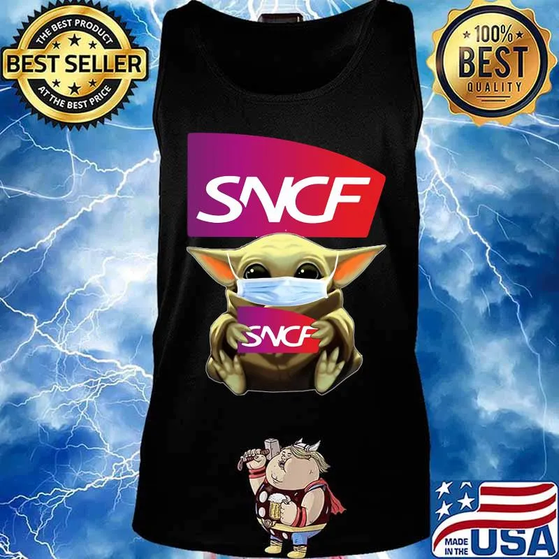 Star wars baby yoda mask hug sncf s Tank top