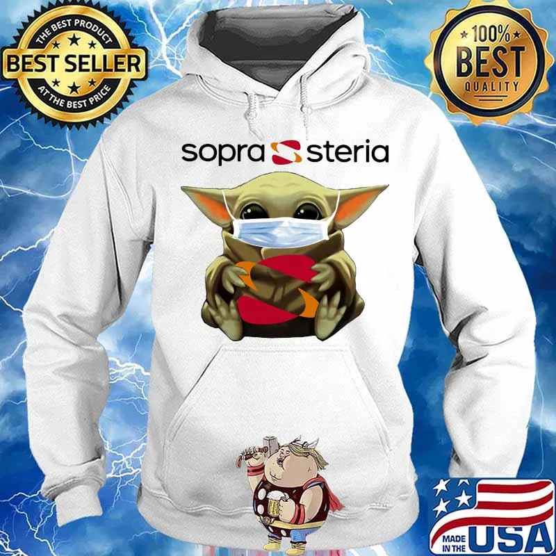 Star wars baby yoda mask hug sopra steria s Hoodie