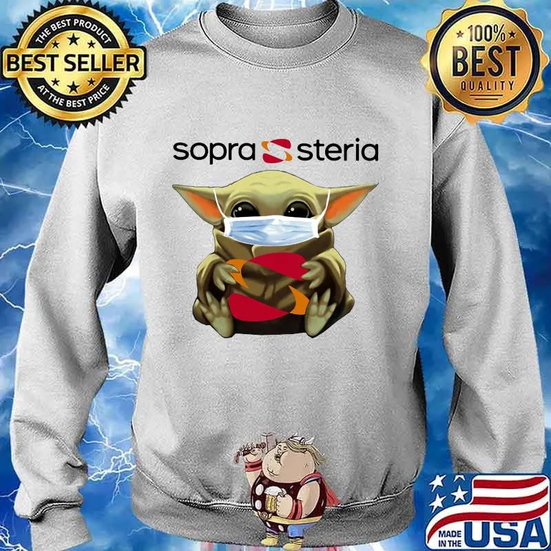 Star wars baby yoda mask hug sopra steria s Sweater