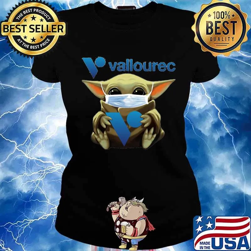 Star wars baby yoda mask hug vallourec s Ladies tee