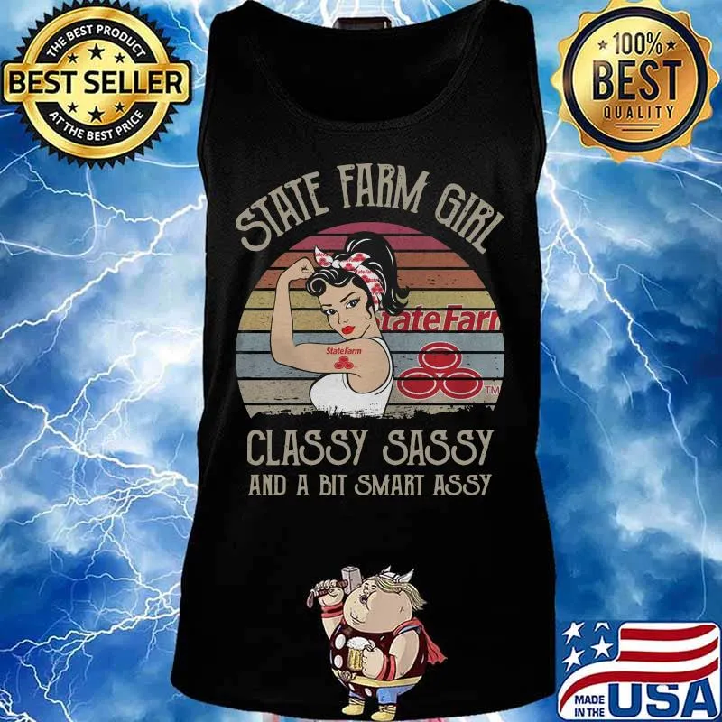State farm girl classy sassy and a bit smart assy vintage retro s Tank top