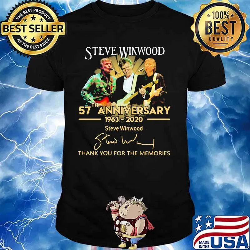 Steve winwood 57th anniversary 1963 2020 thank you for the memories signatures shirt