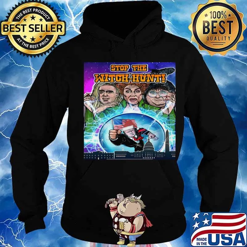 Stop the witch hunt donald trump american flag s Hoodie