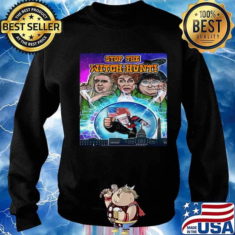 Stop the witch hunt donald trump american flag s Sweater