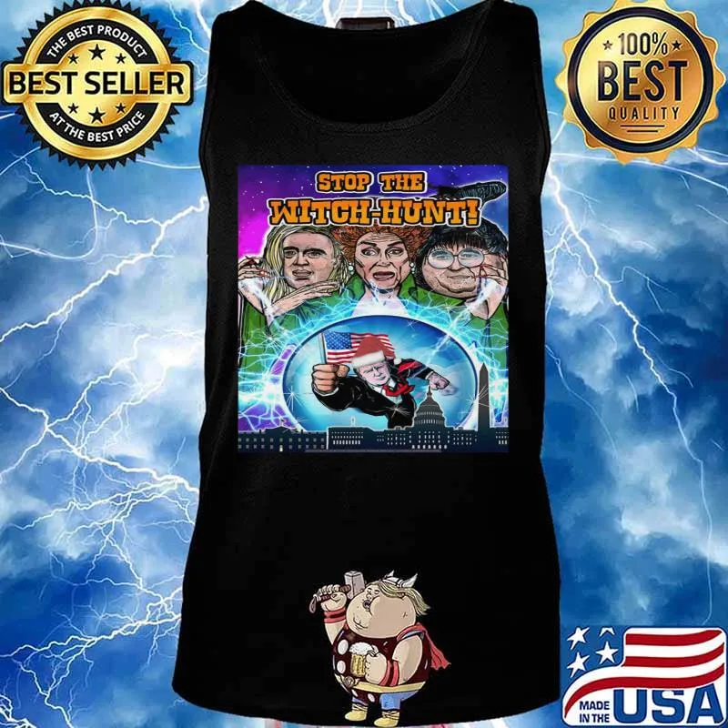 Stop the witch hunt donald trump american flag s Tank top
