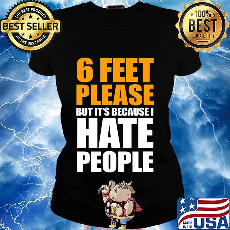 Str8evil, 6 FEET, social distance, funny T-Shirt Ladies tee