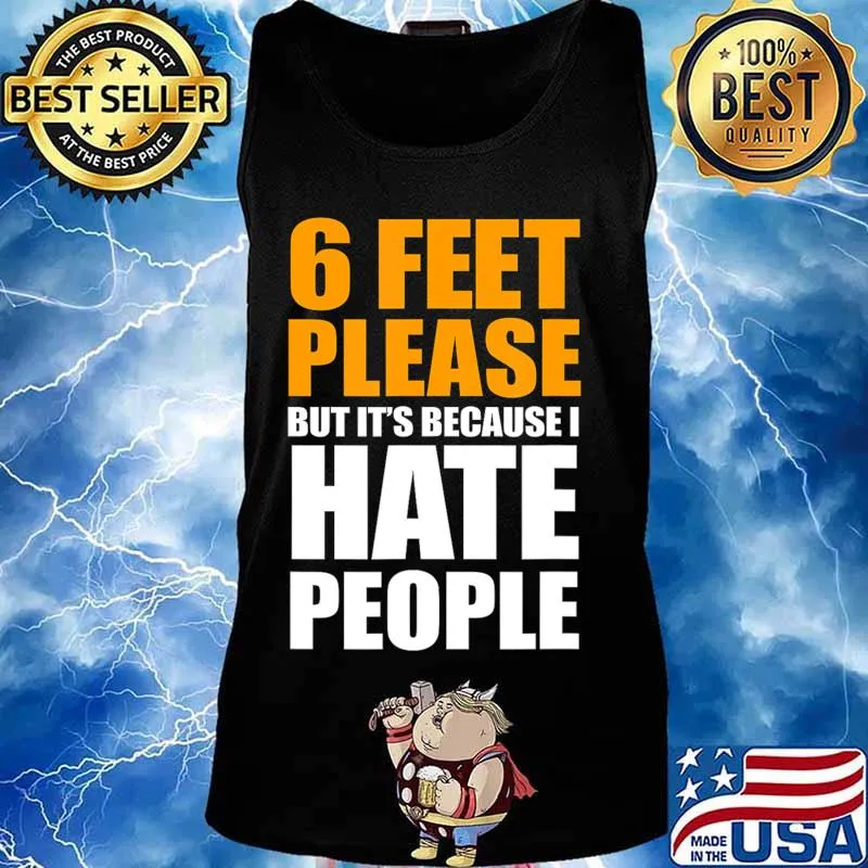 Str8evil, 6 FEET, social distance, funny T-Shirt Tank top