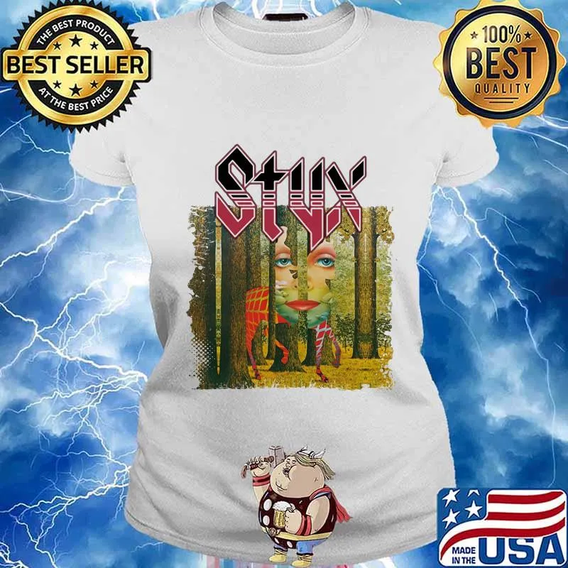 Styx the grand illusion album cover s Ladies tee