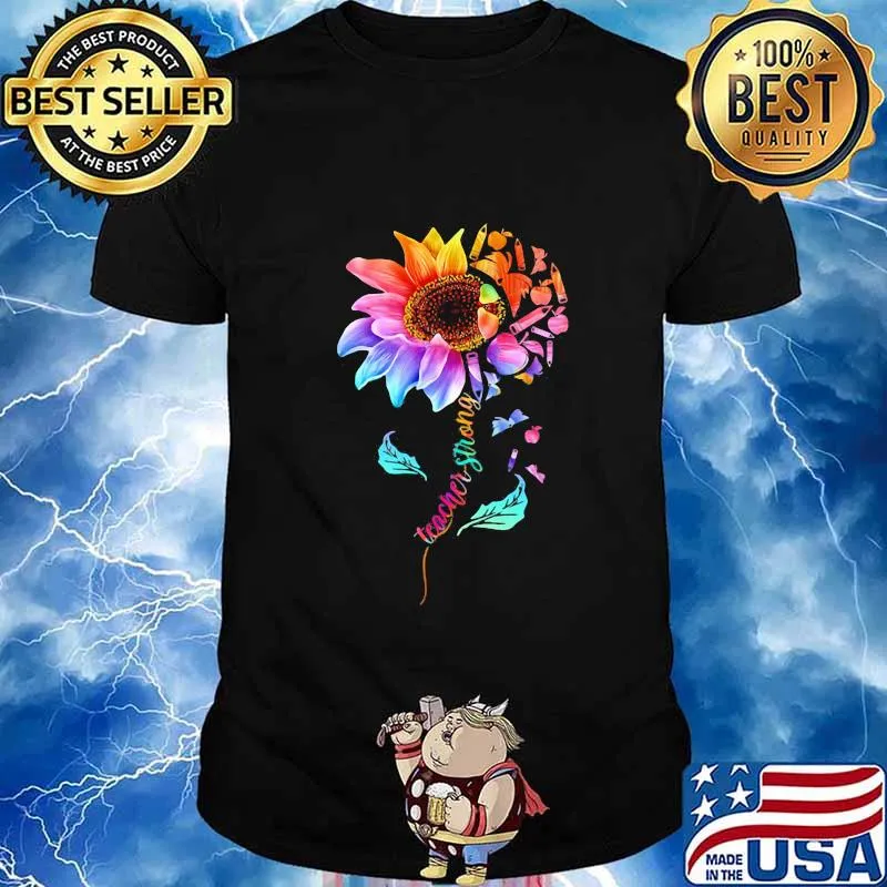 Sunflower teacher strong apple pencil shirt
