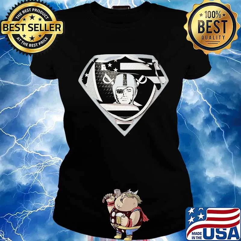 Superman oklahoma raiders football logo s Ladies tee