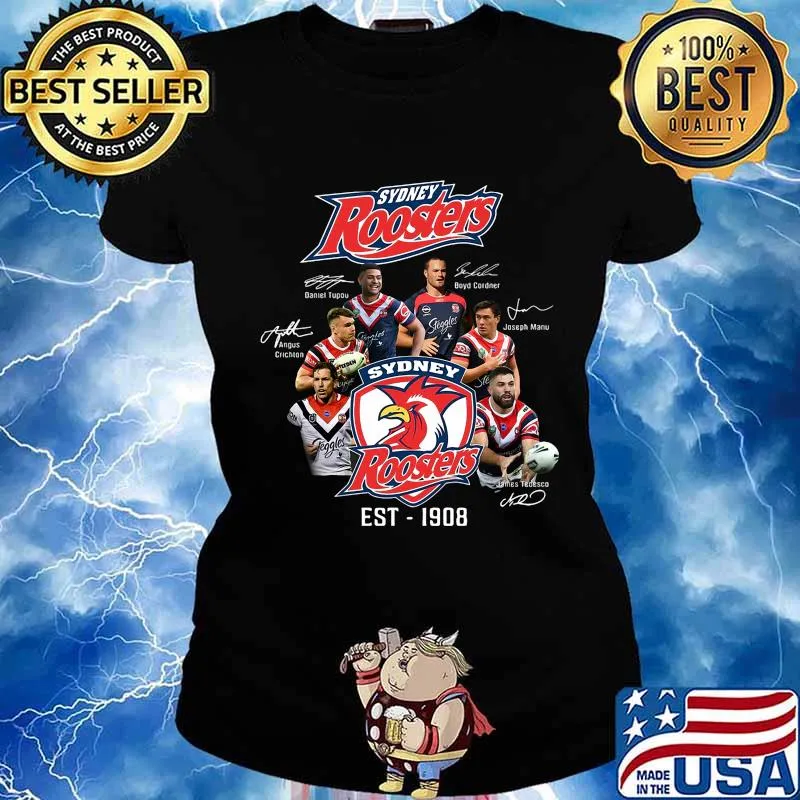 Sydney roosters football 1980 signatures s Ladies tee