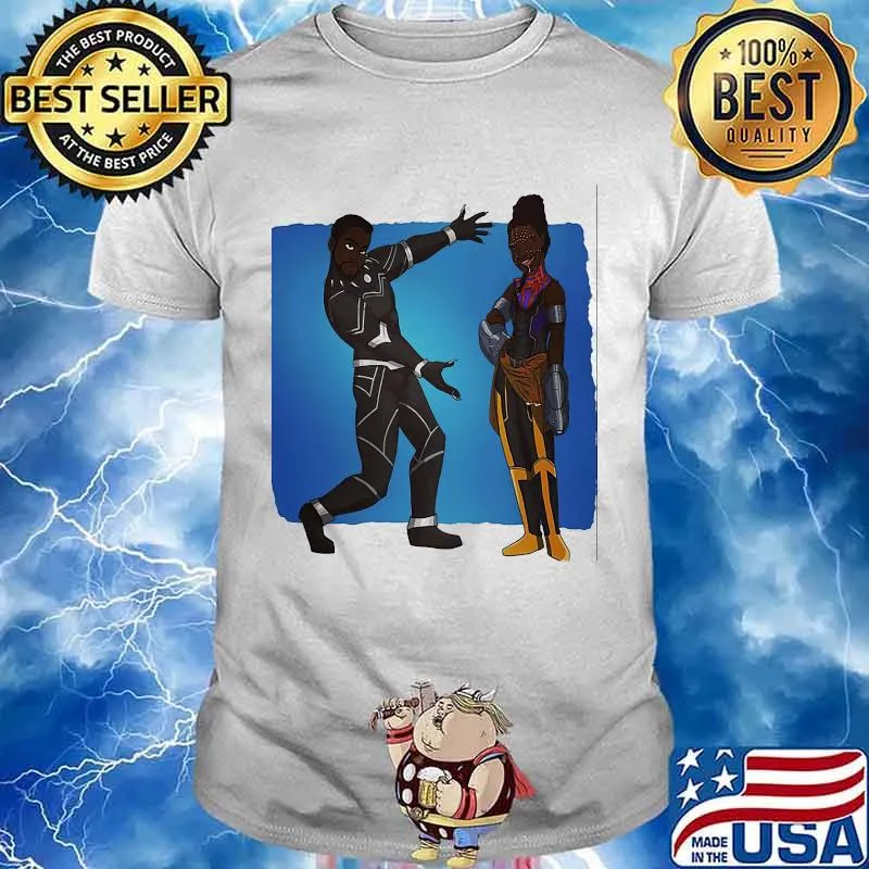 T'challa and shuri black panther marvel heroes shirt