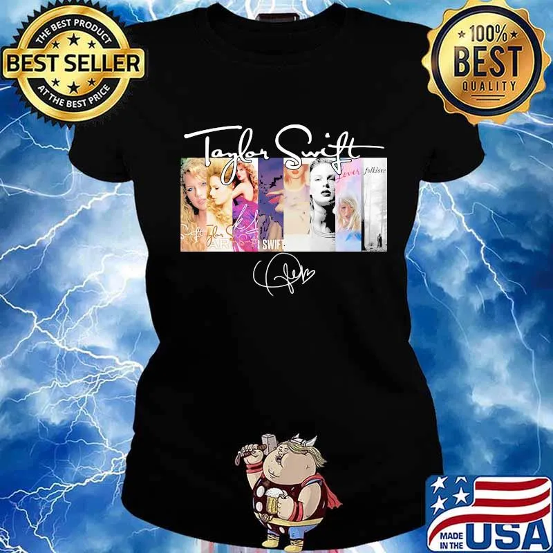 Taylor swift albums signatures s Ladies tee