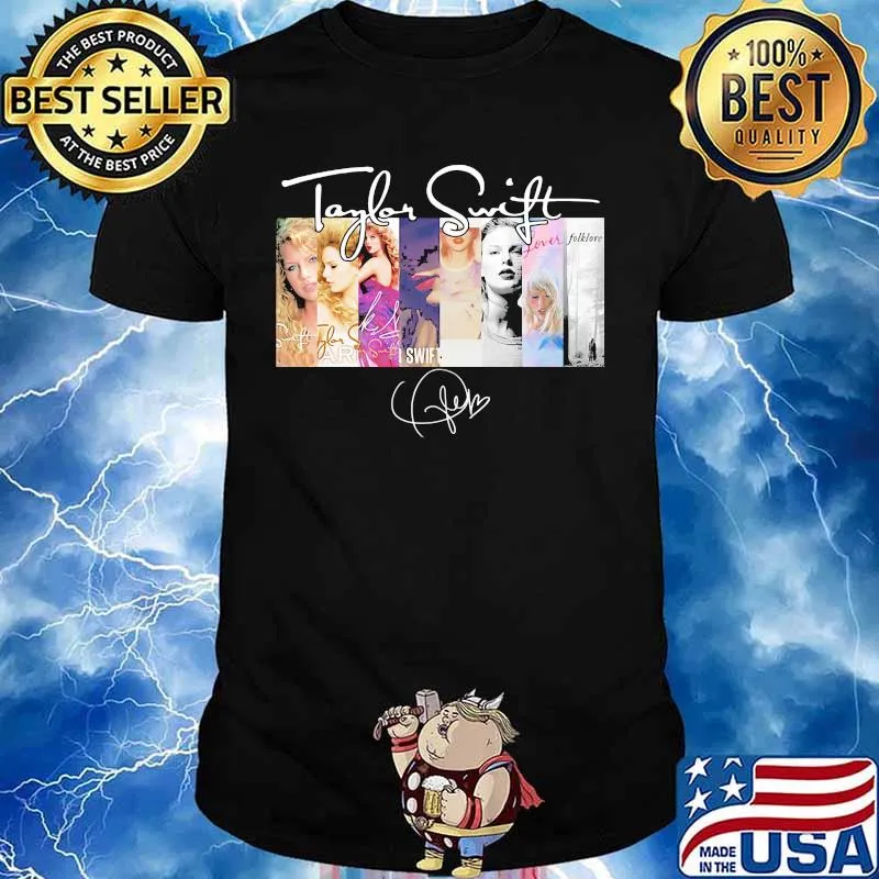 Taylor swift albums signatures shirt