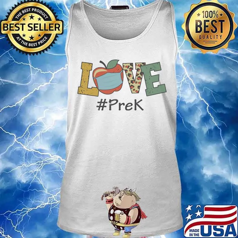 Teacher love prek mask leopard s Tank top
