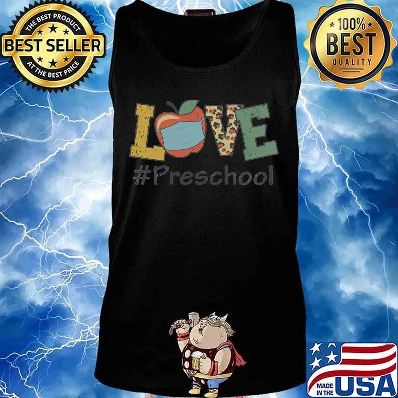 Teacher love preschool mask leopard s Tank top