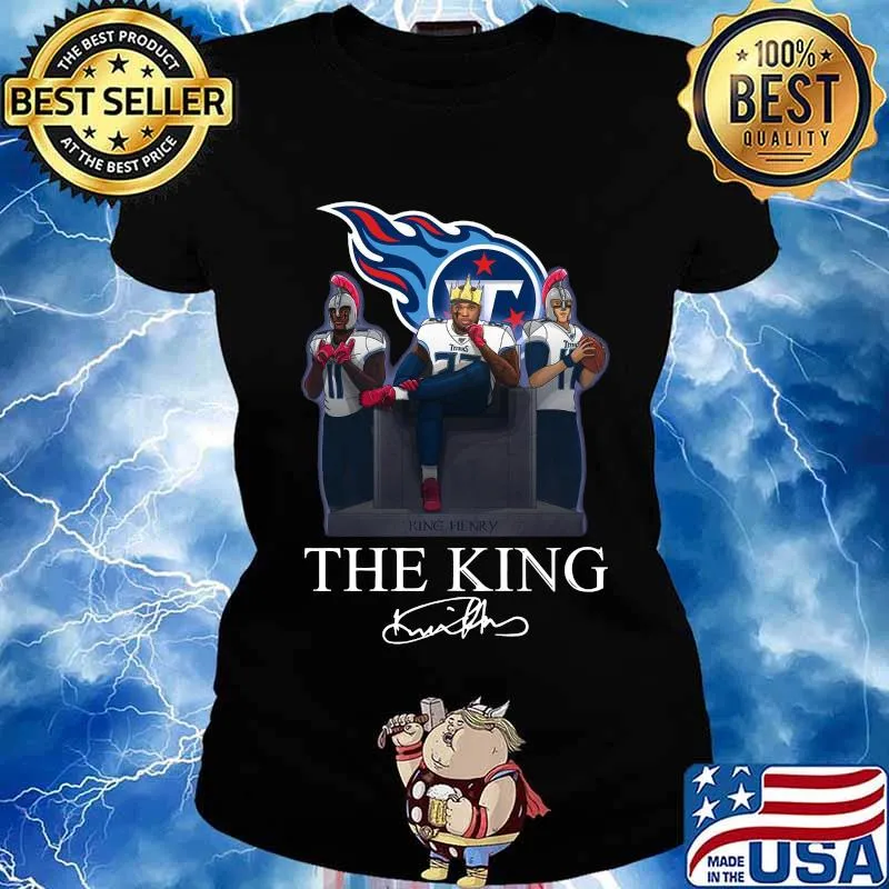 Tennessee titans king henry the king signature s Ladies tee