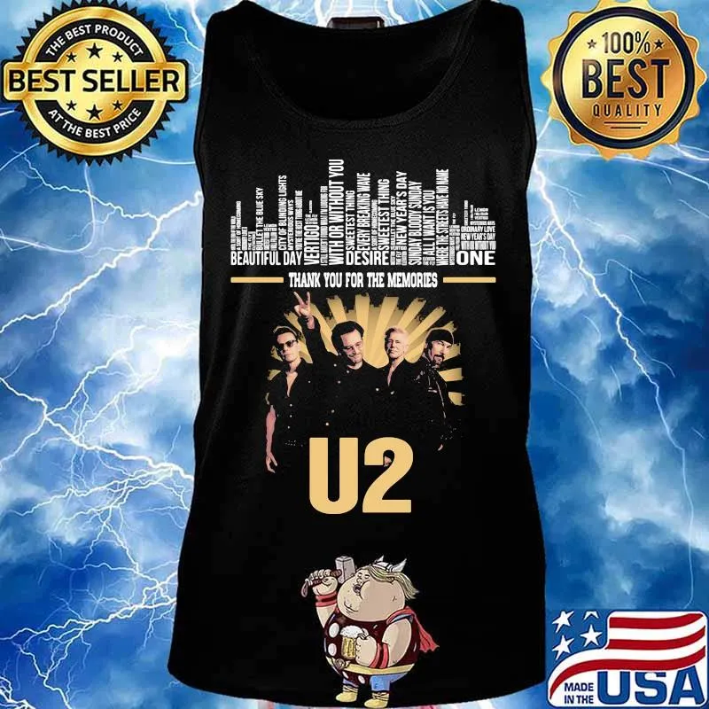 Thank you for the memories U2 band members light s Tank top
