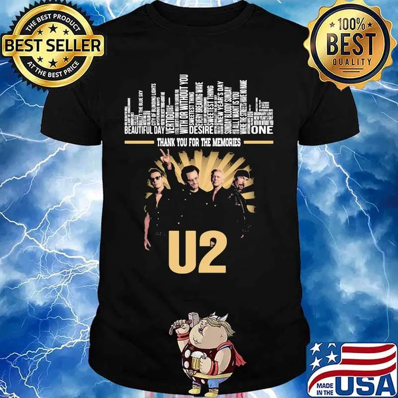 Thank you for the memories U2 band members light shirt
