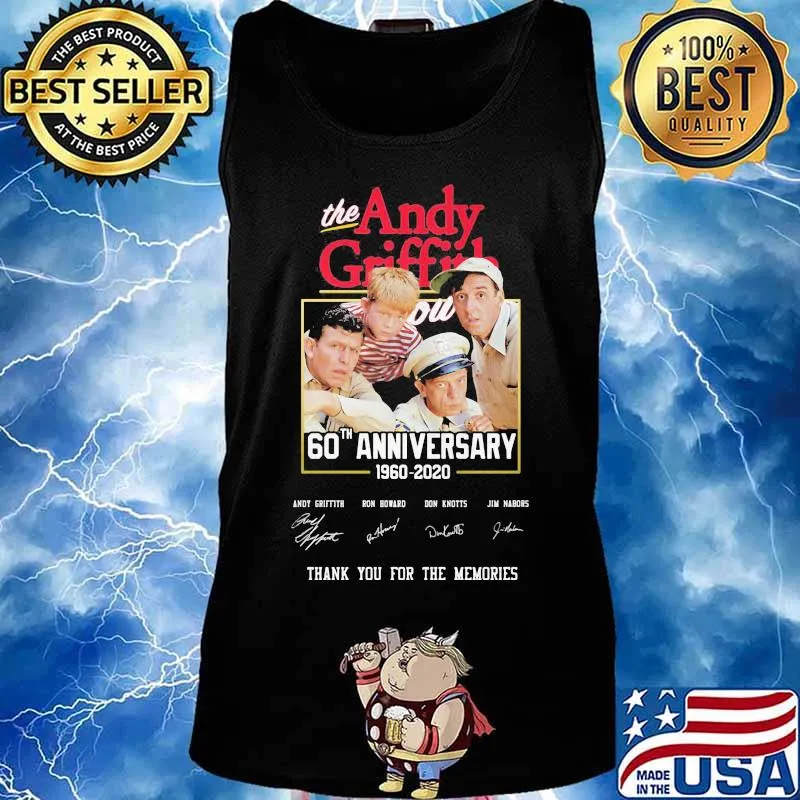 The andy griffith 60th anniversary 1960 2020 thank you for the memories signatures s Tank top