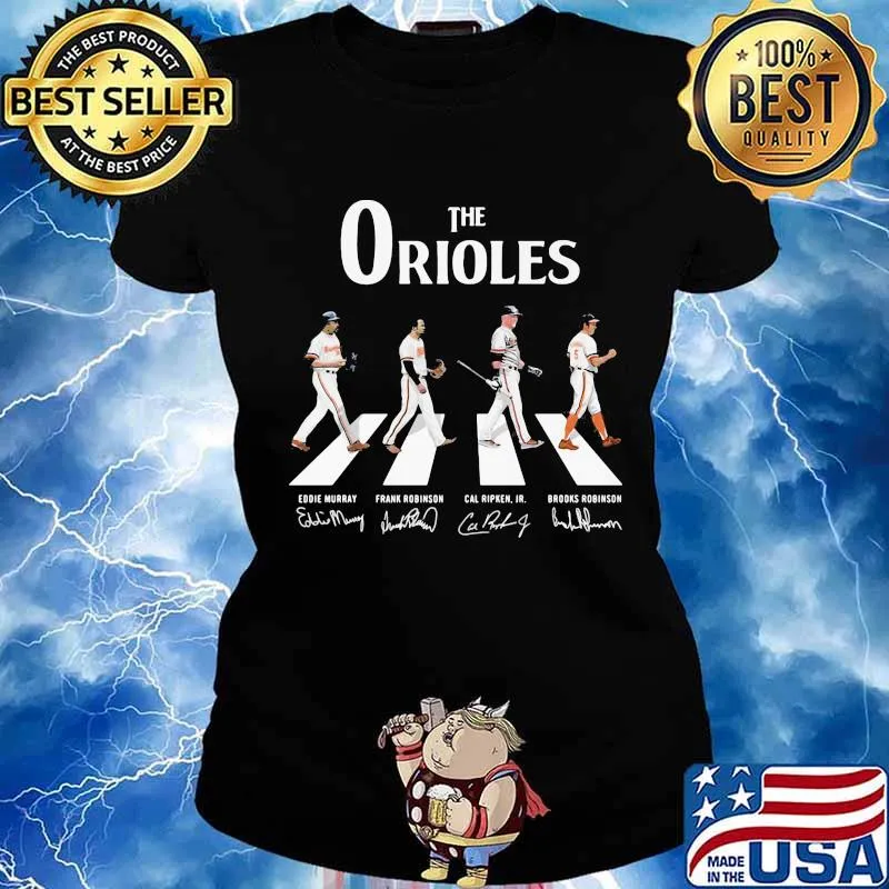 The baltimore orioles crossing the line signatures s Ladies tee