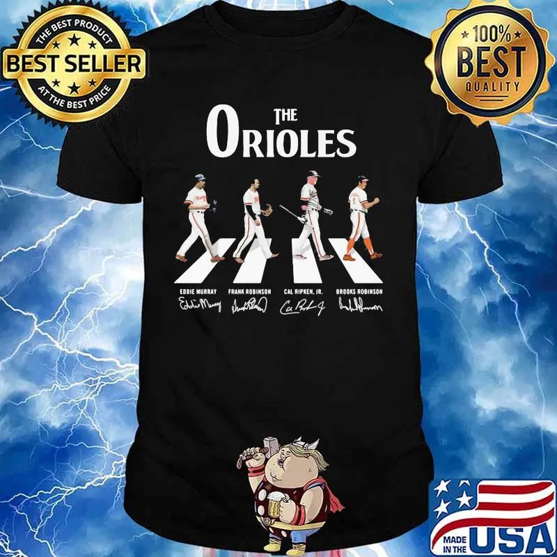 The baltimore orioles crossing the line signatures shirt
