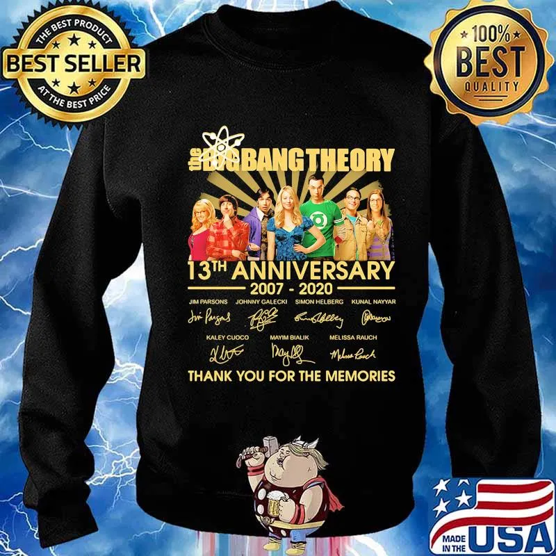The big bang theory 13th anniversary 2007 2020 thank you for the memories signatures s Sweater
