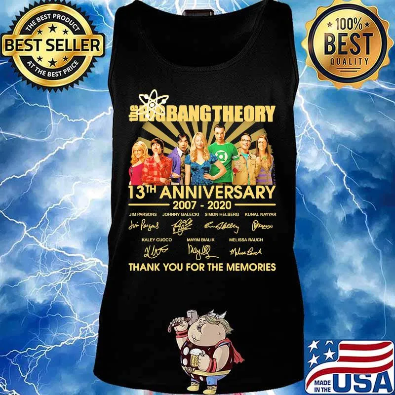 The big bang theory 13th anniversary 2007 2020 thank you for the memories signatures s Tank top