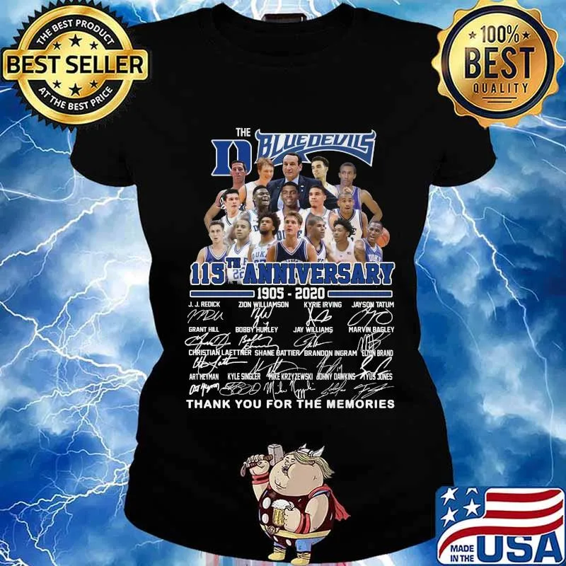 The blue devis 115th anniversary 1905 2020 thank you for the memories signatures s Ladies tee
