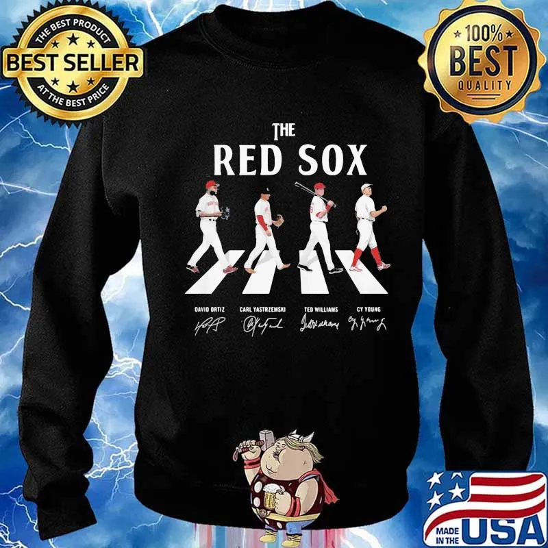 The boston red sox baseball abbey road signatures s Sweater