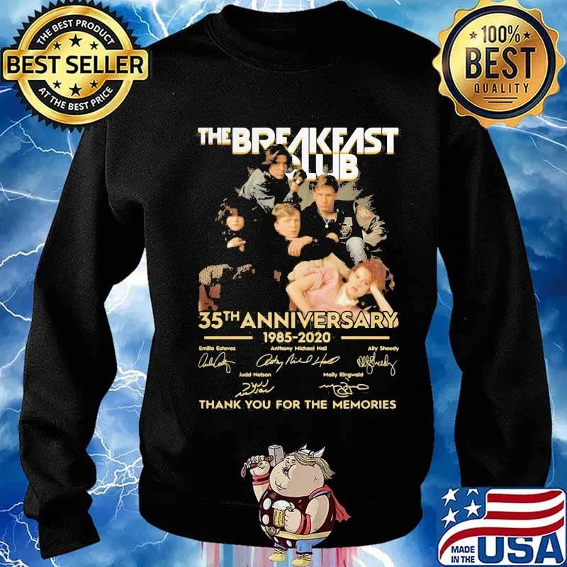 The breakfast club 35th anniversary 1985 2020 thank you for the memories signatures s Sweater