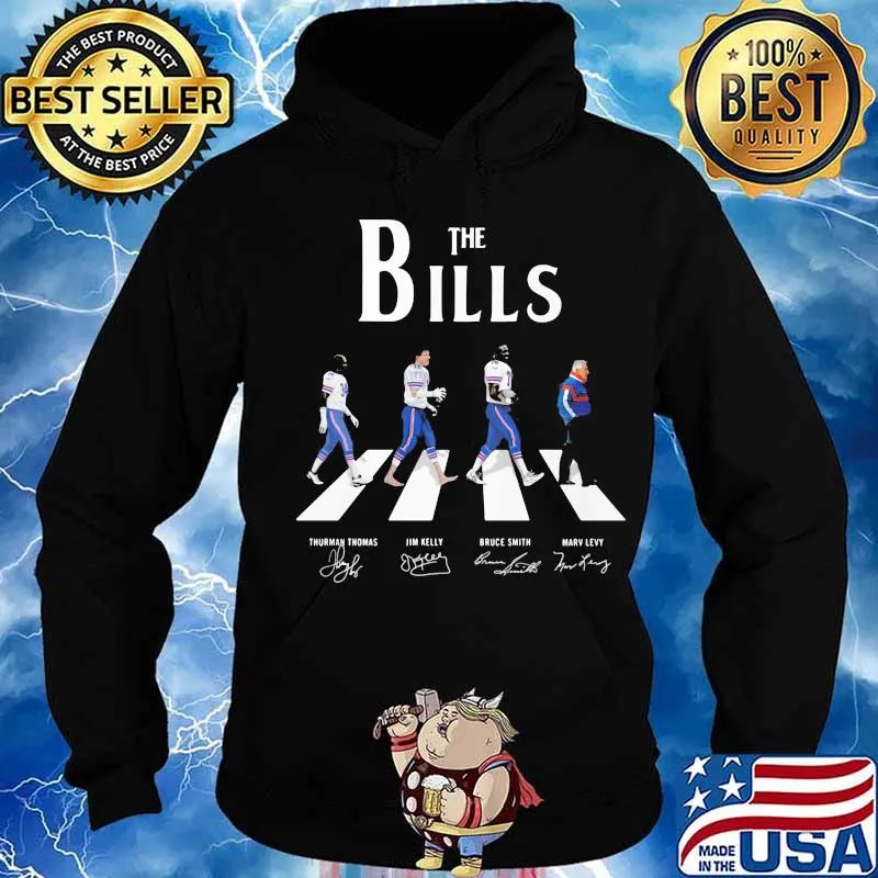 The buffalo bills football abbey road signatures s Hoodie