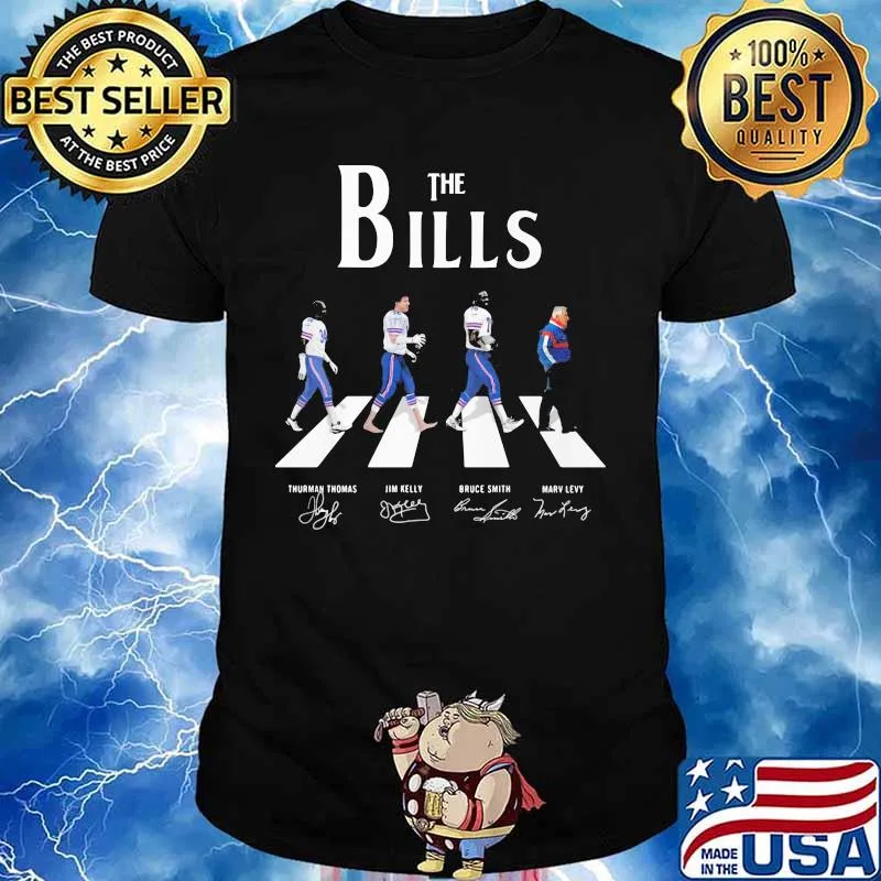 The buffalo bills football abbey road signatures shirt