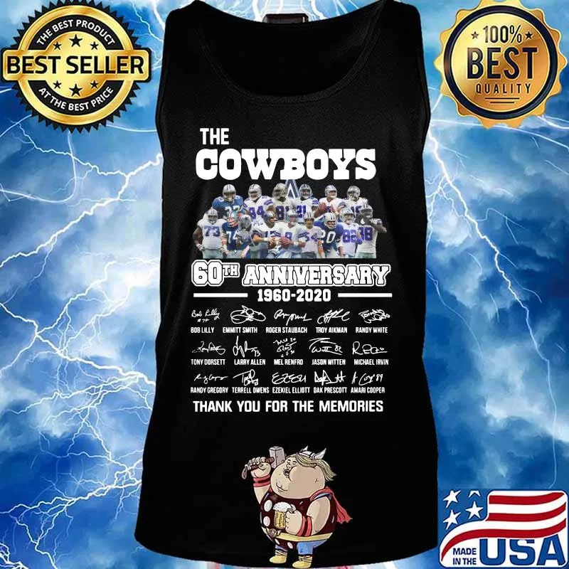 The dallas cowboys 60th anniversary 1960 2020 thank you for the memories signatures s Tank top