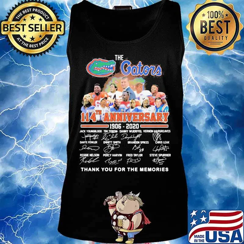 The florida gator 114th anniversary 1906 2020 thank you for the memories signatures s Tank top
