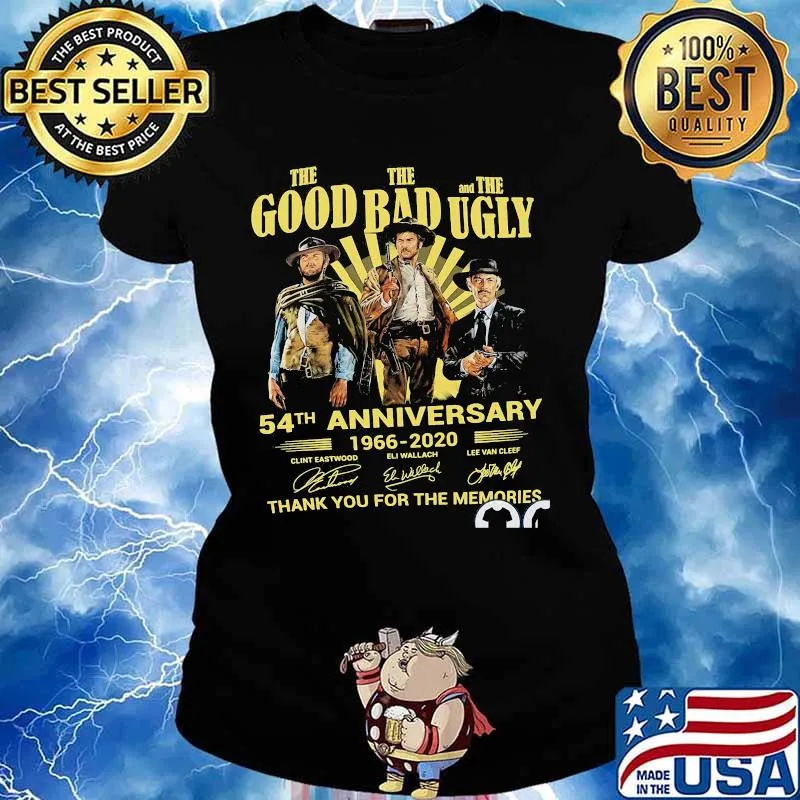 The good the bad and the ugly 54th anniversary 1966 2020 thank you for the memories signatures s Ladies tee