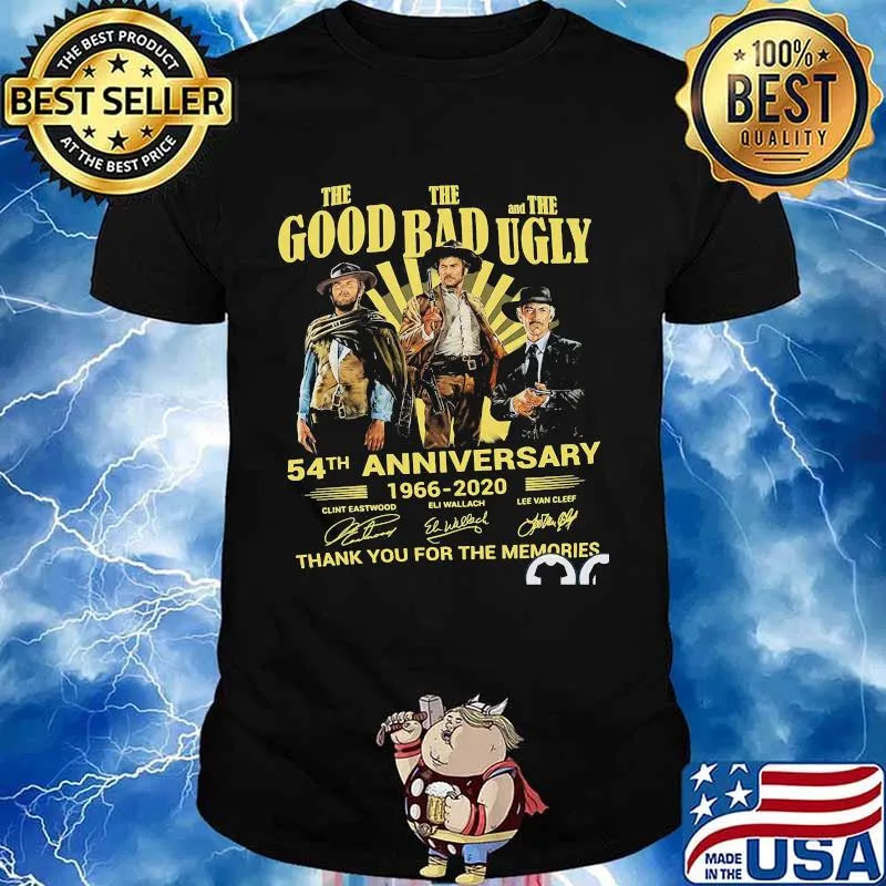 The good the bad and the ugly 54th anniversary 1966 2020 thank you for the memories signatures shirt