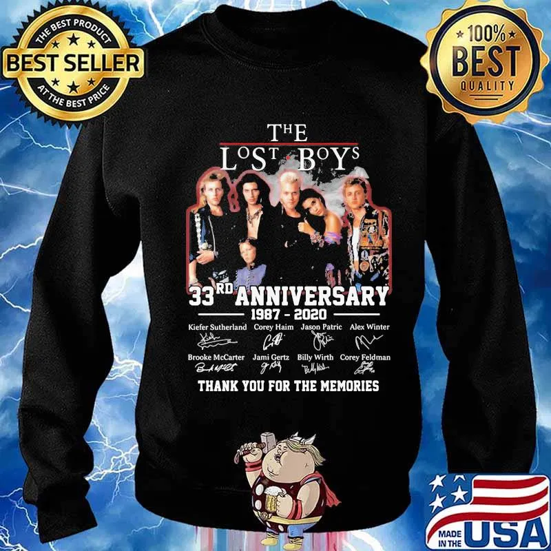 The lost boys 33rd anniversary 1987 2020 thank you for the memories signatures s Sweater