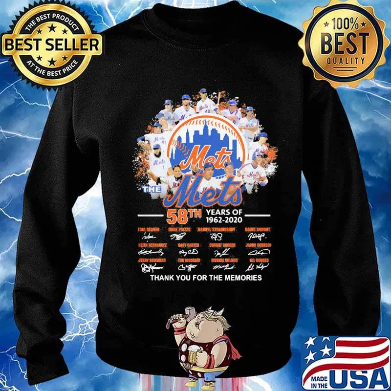 The new york mets 58th years of 1962 2020 thank you for the memories signatures s Sweater