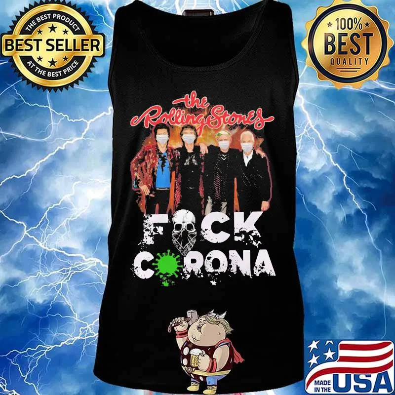 The rolling stones mask fuck coronavirus s Tank top