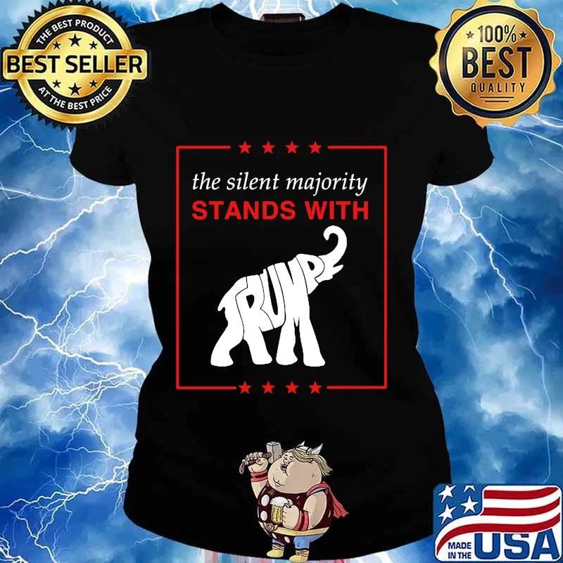 The Silent Majority Stands With Trump Elephant Shirt Ladies tee