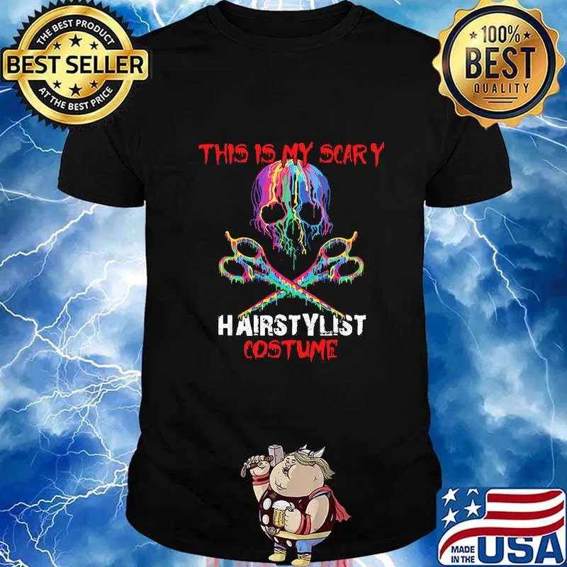 This Is My Scary Hairstylist Costume Skull Shirt