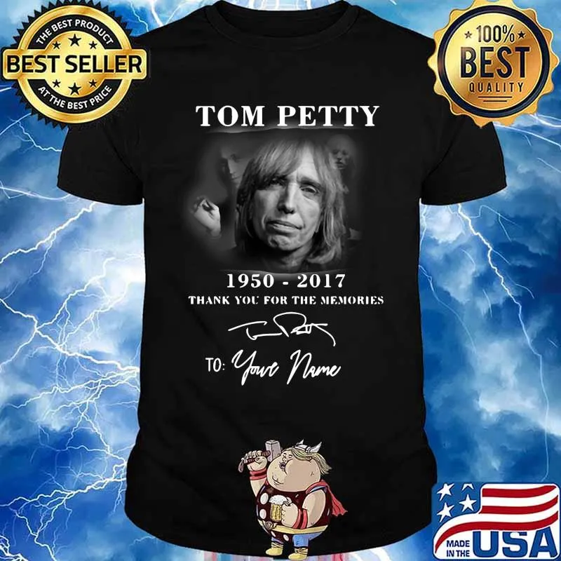 Tom petty 1950 2017 thank you for the memories to your name signature shirt