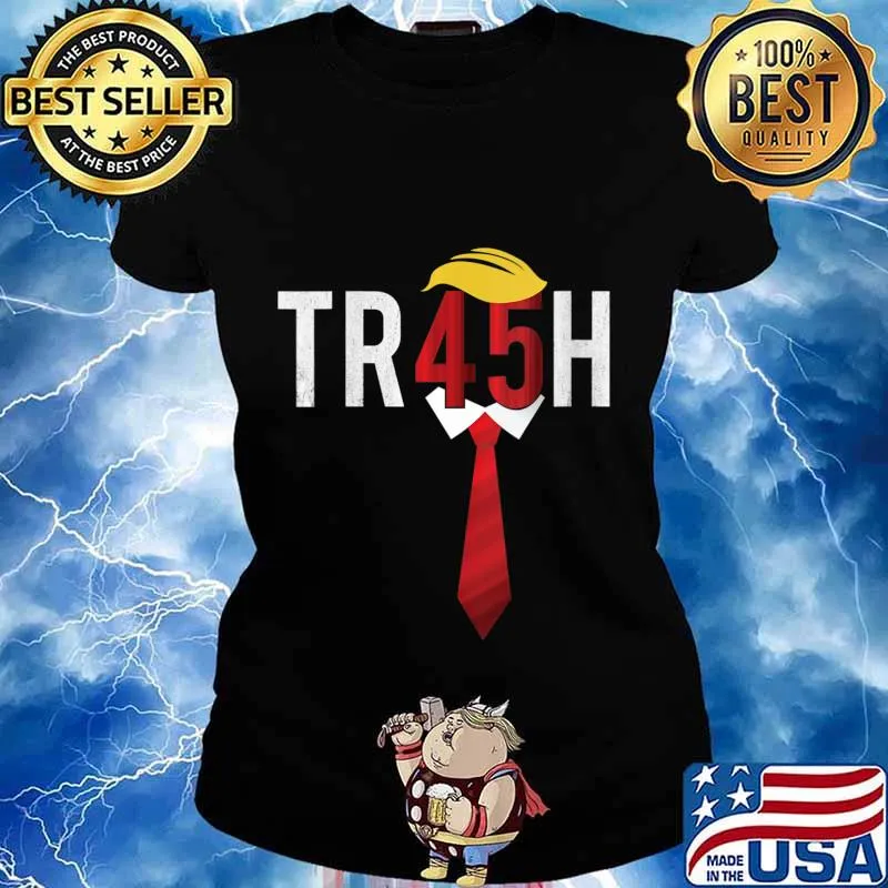 TR45H Vintage Trash 45 Anti Trump 8645 Shirt Ladies tee