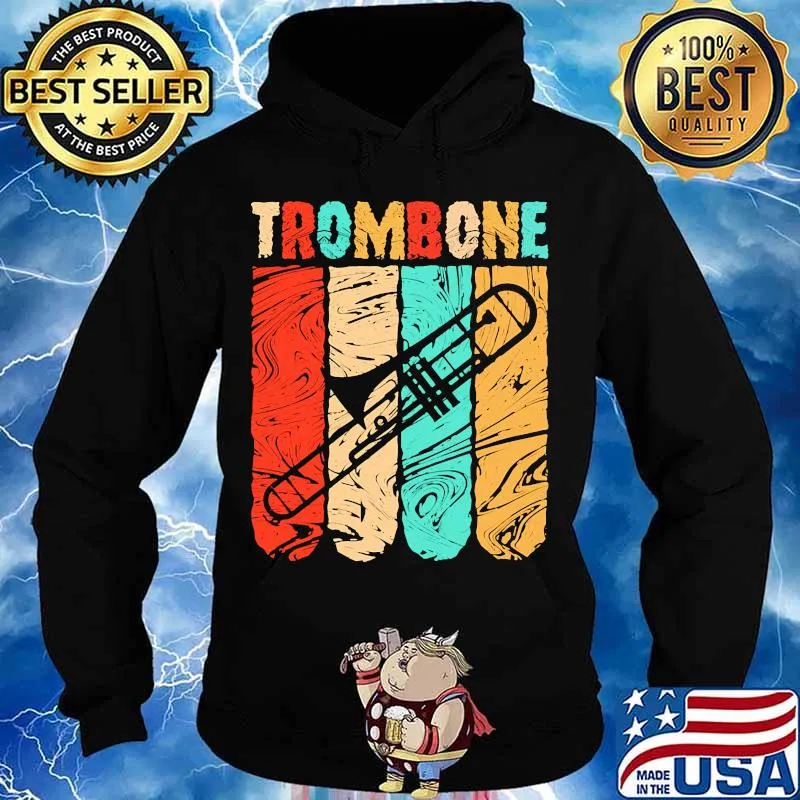 Trombone vintage retro classic s Hoodie