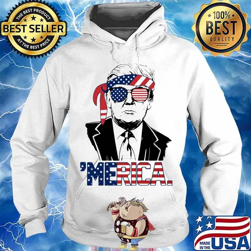 Trump 'Merica American Flag s Hoodie